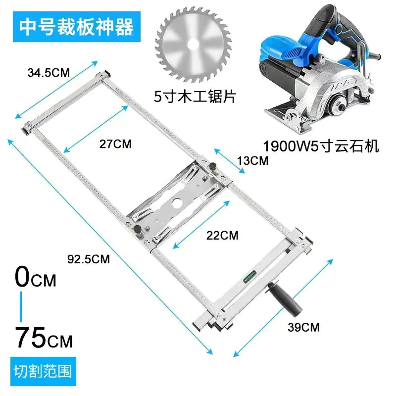 Multifunctional Marble Cutting Saw with Base Support