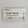 6-Pack Black and White Acrylic Markers for Art