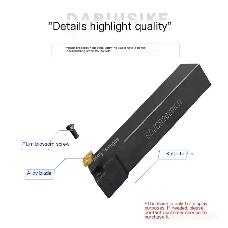 CNC 93-Degree SDJCR SDJCL Screw Type Lathe Tool