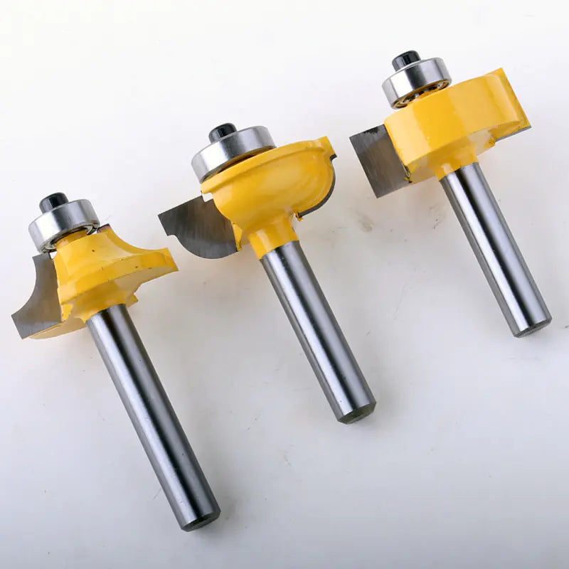 3-Piece 8MM Door Frame Router Bit Set for Woodworking