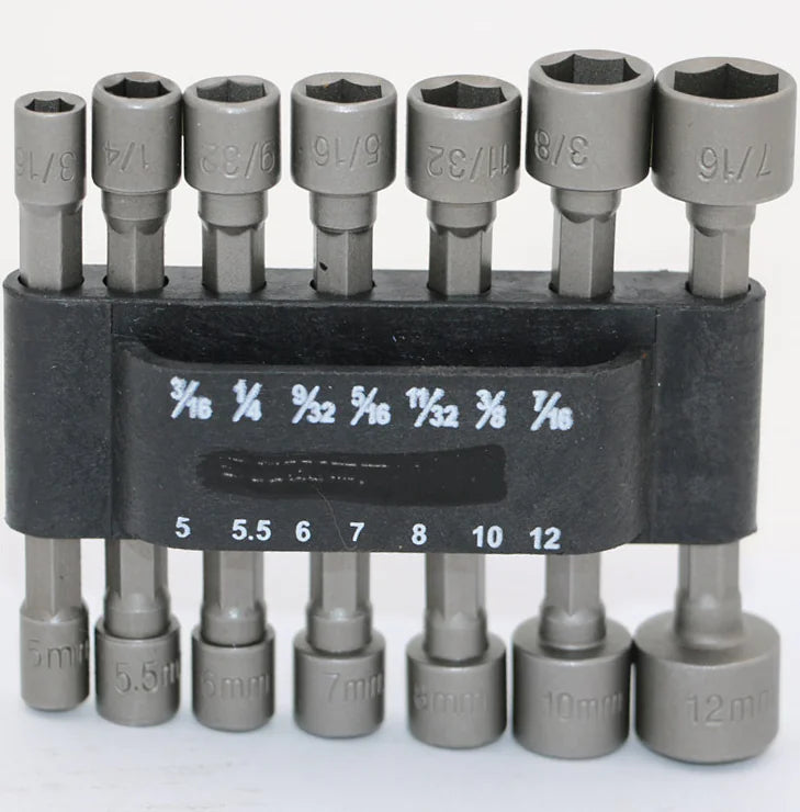 14-Piece Hex Socket Set for Electric and Pneumatic Tools