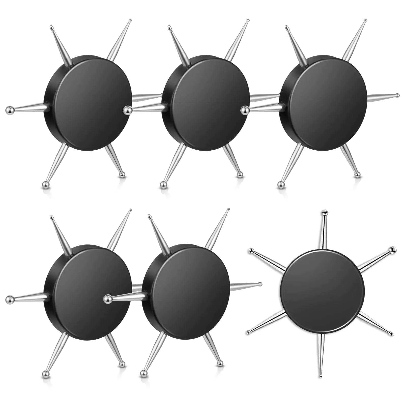 6Pcs Dotting Tools Nail Art Pen 6 In 1 Nail Dotting Tool Stainless Steel Circular Dotting Tools Professional Manicure Tool Nail Art Dot Design Tools for Painting Embossing Tracing