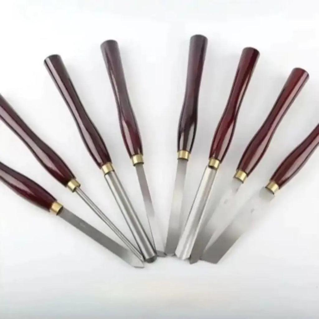 Woodworking Turning Tool Set — Red Handle