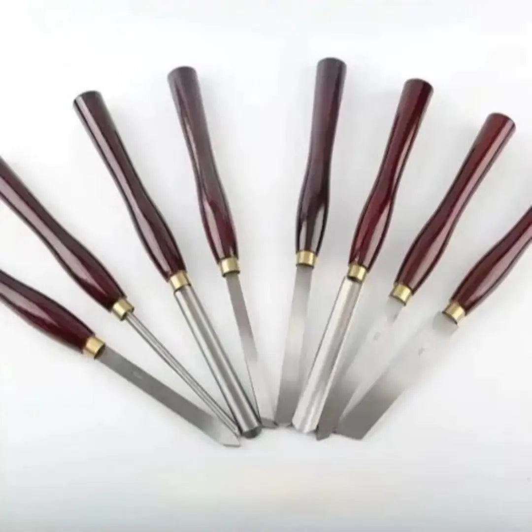 Woodworking Turning Tool Set — Red Handle