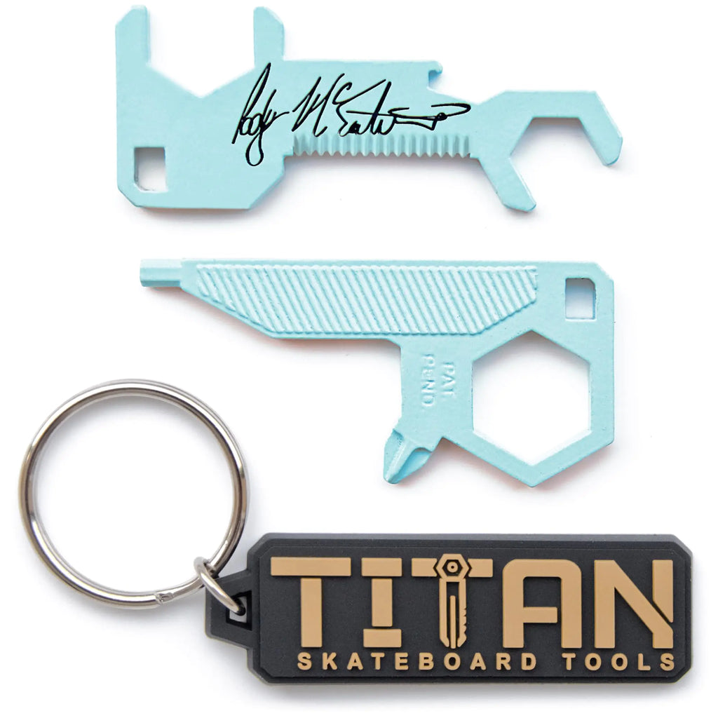 Skateboard Multi Tool | Key Shaped Pocket T Tool | 8 Tools | Gift for Men Women and Skaters