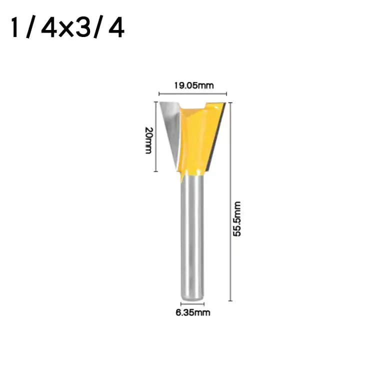 1/4-Inch Tapered Woodworking Router Bit for Joints