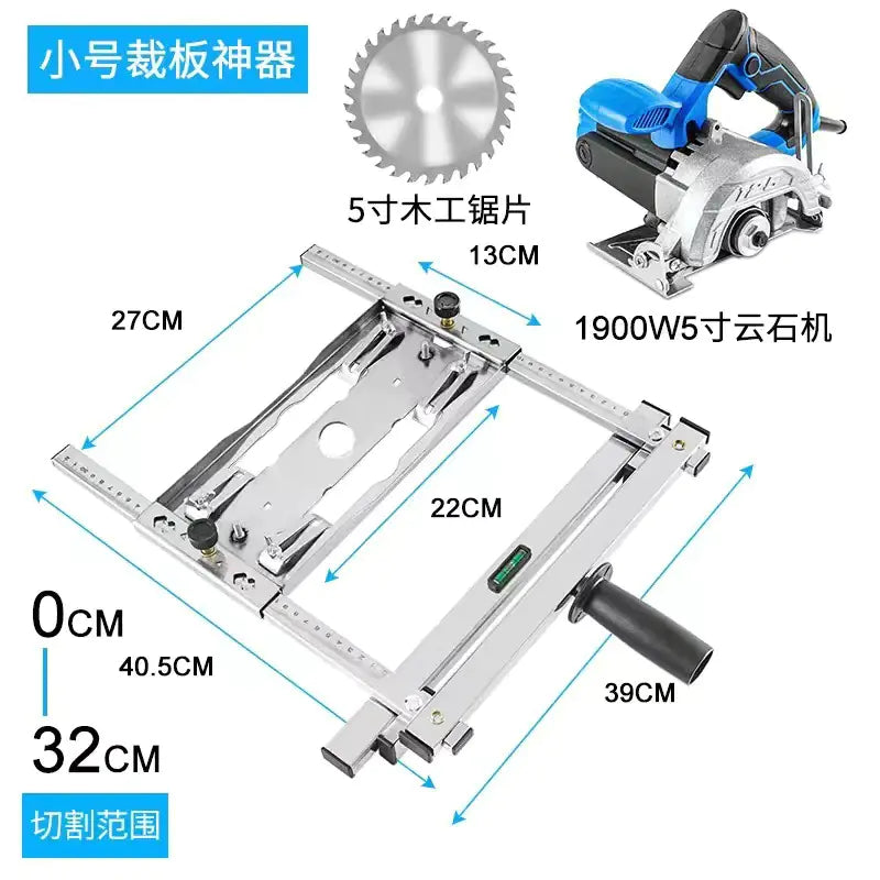Multifunctional Marble Cutting Saw with Base Support
