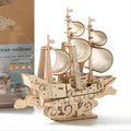 3D Wooden Puzzles Ocean - Sailboat Model Kits Brainteaser and Puzzle for Christmas/BirthdayGifts for Adults and Teens to Build Combination
