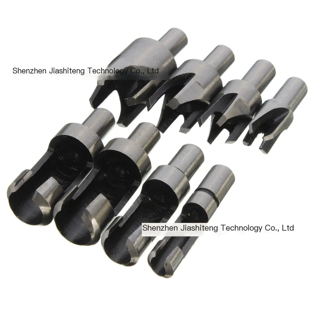 8-Piece Wood Plug Drill Set with Hole Saw Bits