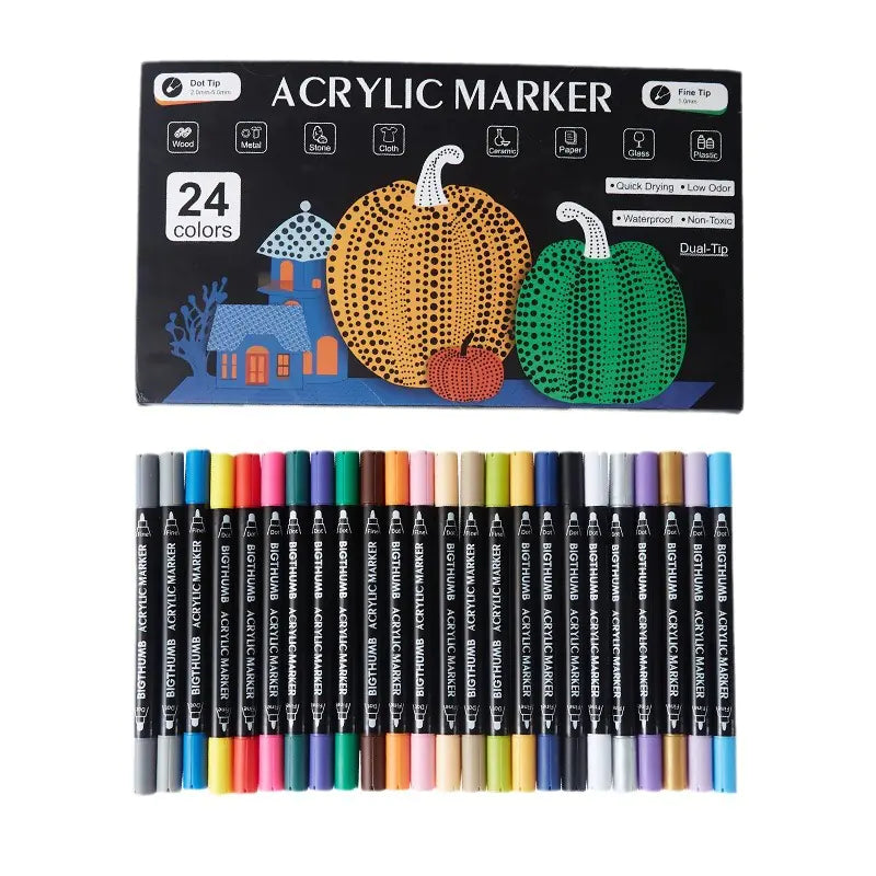 Acrylic Dual-Head Marker Pens for Art and DIY Projects
