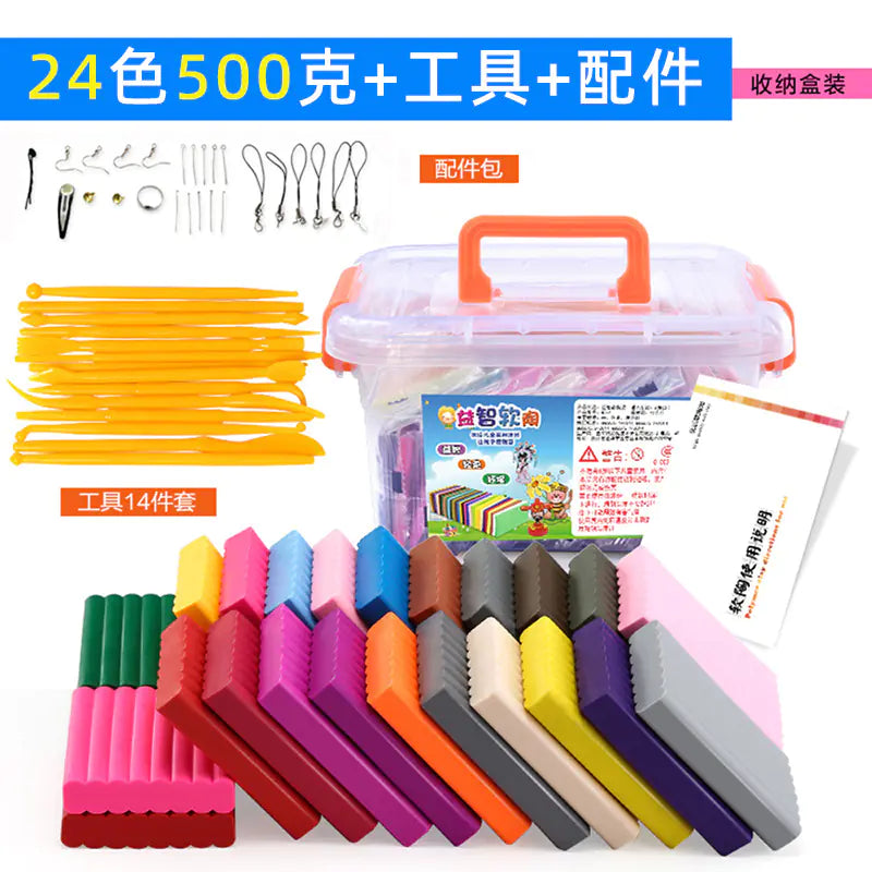 Polymer Clay Kit with Molds and Tools (Wholesale)