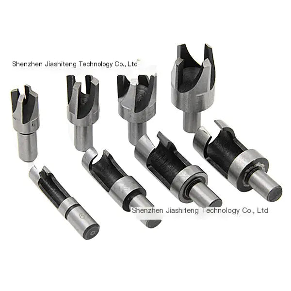 8-Piece Wood Plug Drill Set with Hole Saw Bits