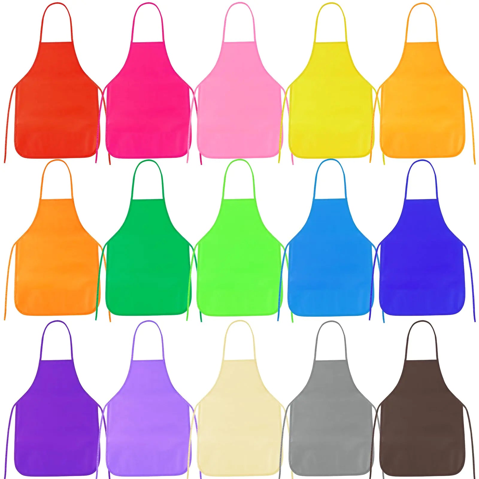 PLULON 40 Pcs Kids Apron Painting Aprons for Kids Kids Aprons for Painting Art Apron Smocks Bulk for Art Painting Activity Craft Home Kitchen Classroom Party Supplies