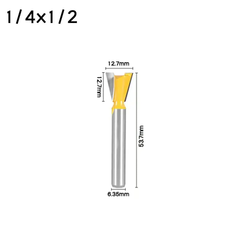 1/4-Inch Tapered Woodworking Router Bit for Joints