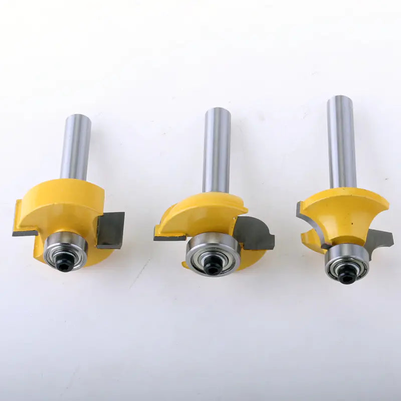 3-Piece 8MM Door Frame Router Bit Set for Woodworking