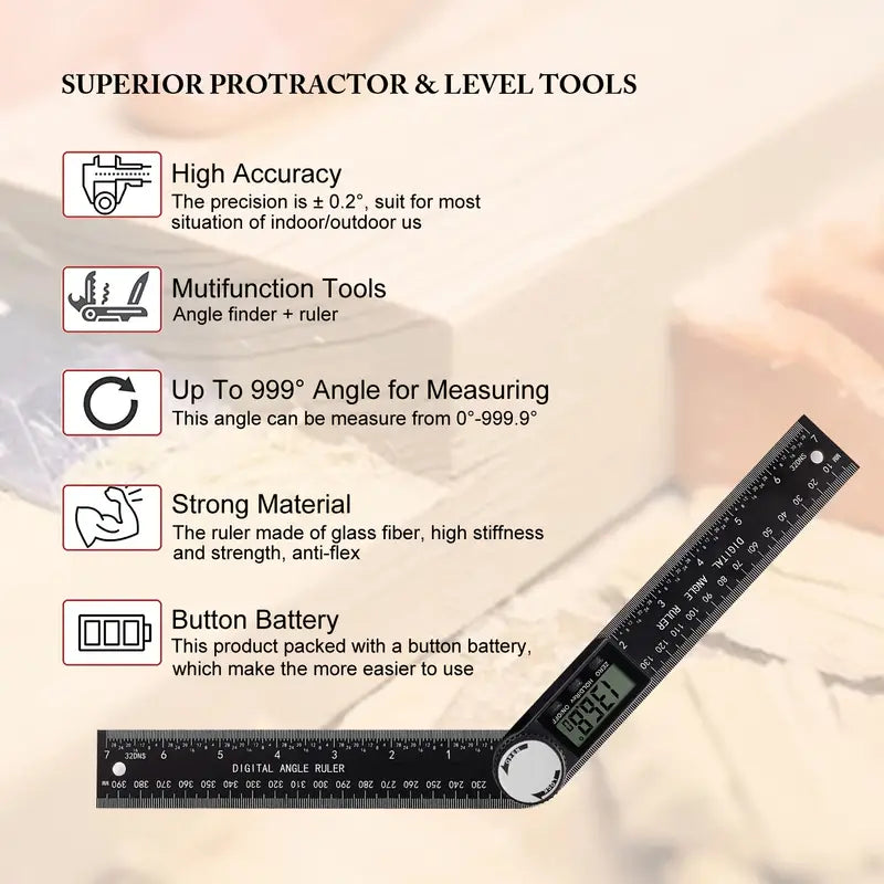 7 Inch Digital Angle Finder Protractor for Woodworking