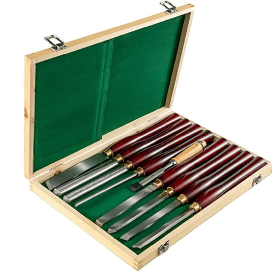 Woodworking Turning Tool Set — Red Handle