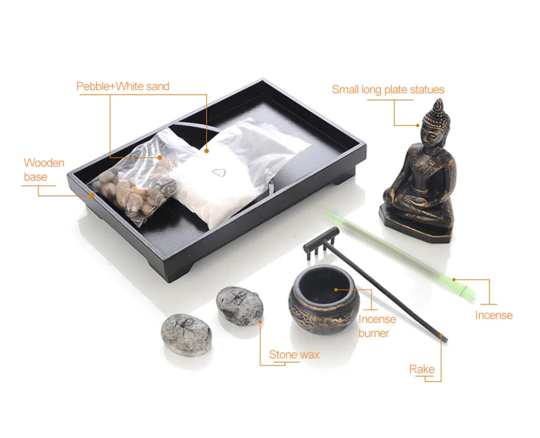 Buddha Statue Decor - Iron Candlestick Craft Piece