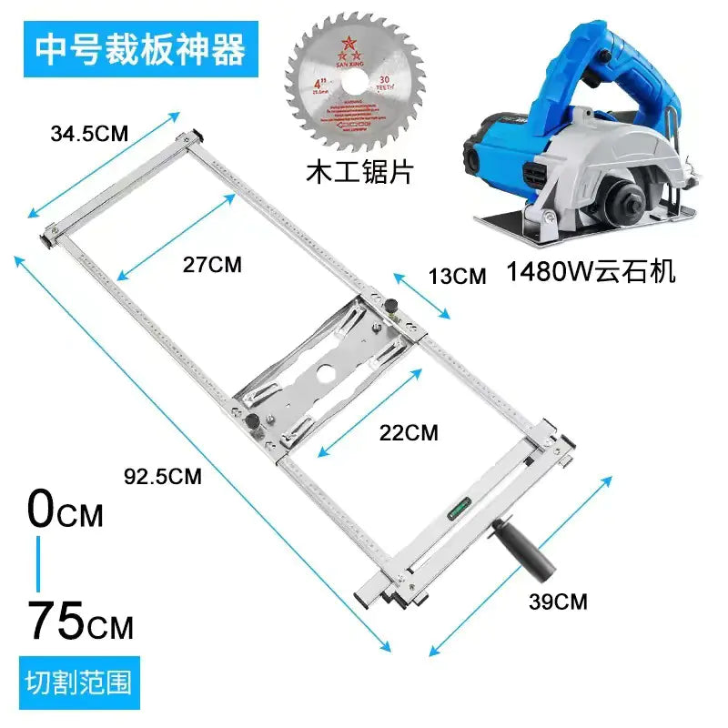 Multifunctional Marble Cutting Saw with Base Support