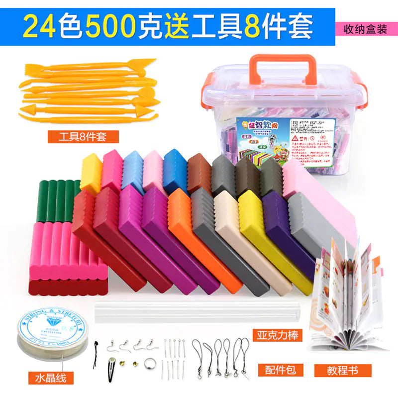 Polymer Clay Kit with Molds and Tools (Wholesale)