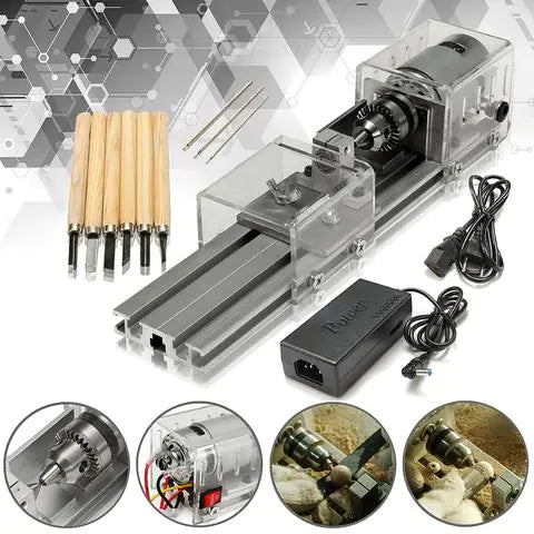 Woodworking Lathe, Mini Lathe for Polishing & Cutting