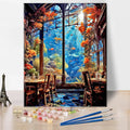 Axquilon Paint by Numbers Kit for Adults Beginner-Aquarium Adult Paint by Number Kits on Canvas Easy Adults Paint-by-Number Kits Oil Painting Craft Supplies for Gift Home Wall Decor 16 x 20in