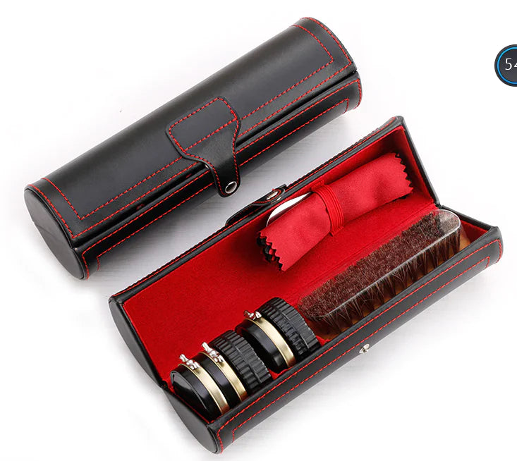 Shoe Cleaning Kit with Soft Horse Hair Brush Tools