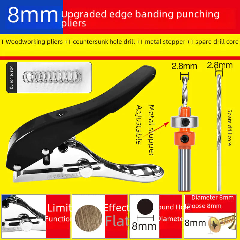 Heavy-Duty Round Hole Punch Tool for Woodworking