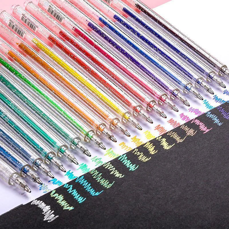 Glitter Gel Pen Set - 18 Colors for Art and Journaling