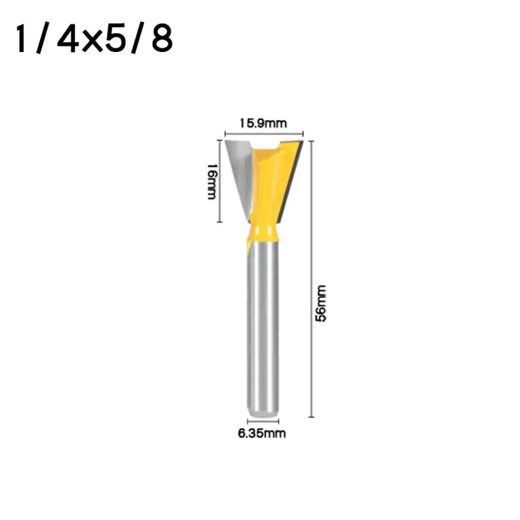 1/4-Inch Tapered Woodworking Router Bit for Joints