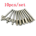 High-Speed Steel 10-Piece Woodworking Router Bit Set