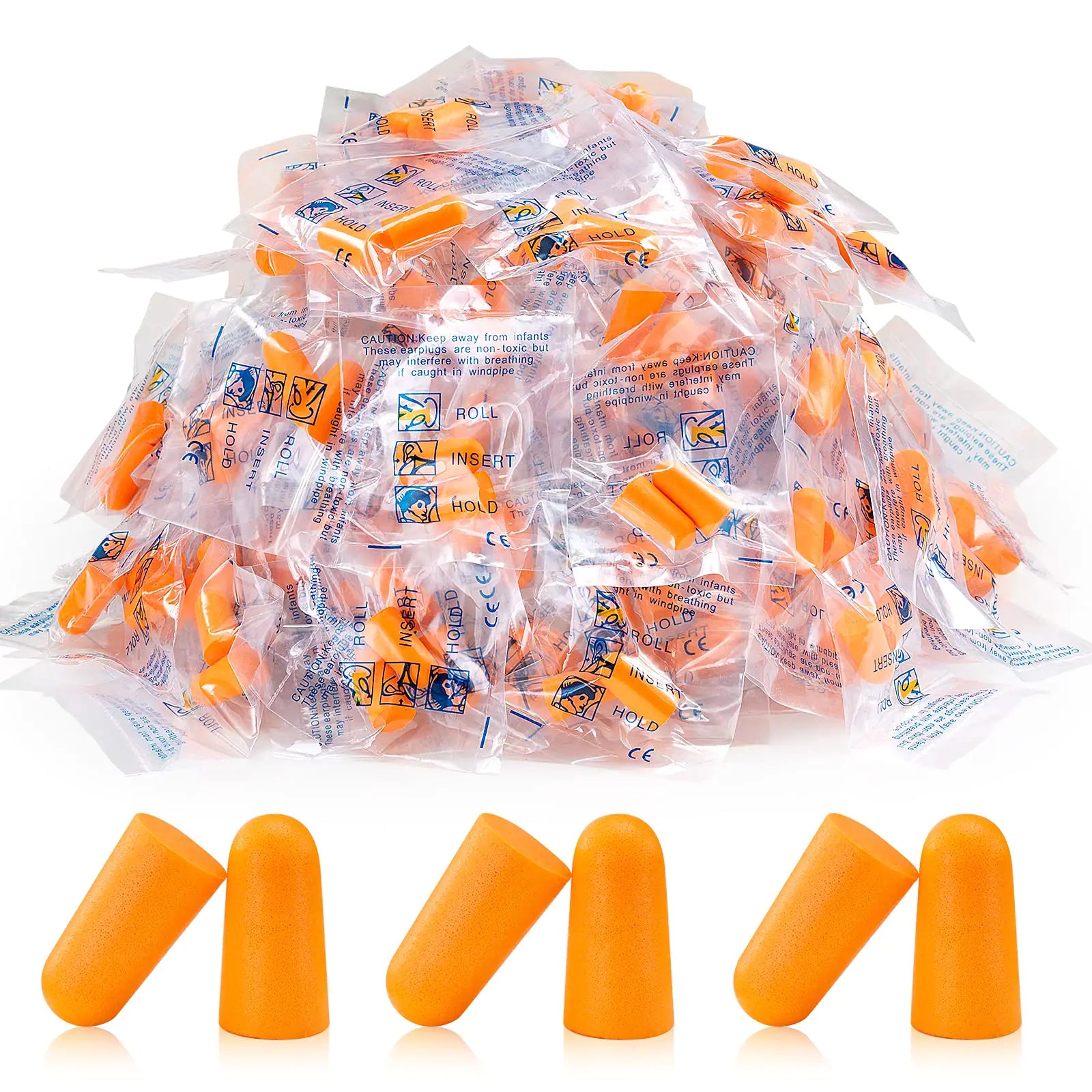 101 Pairs Ear Plugs for Sleeping Noise Cancelling Sound Blocking Earplugs for Work Snoring Construction Loud Noise Reducing Soft Foam Earplugs