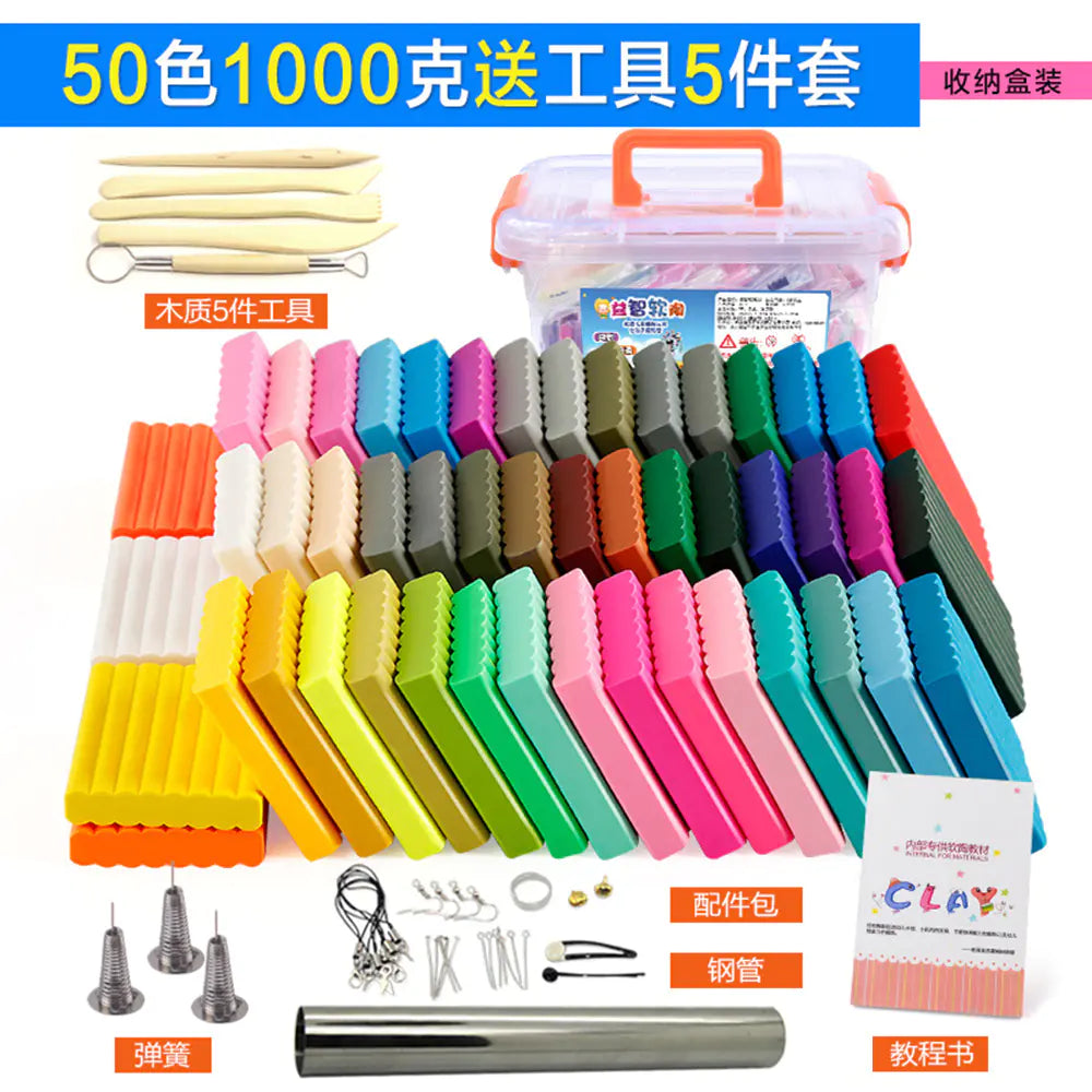 Polymer Clay Kit with Molds and Tools (Wholesale)
