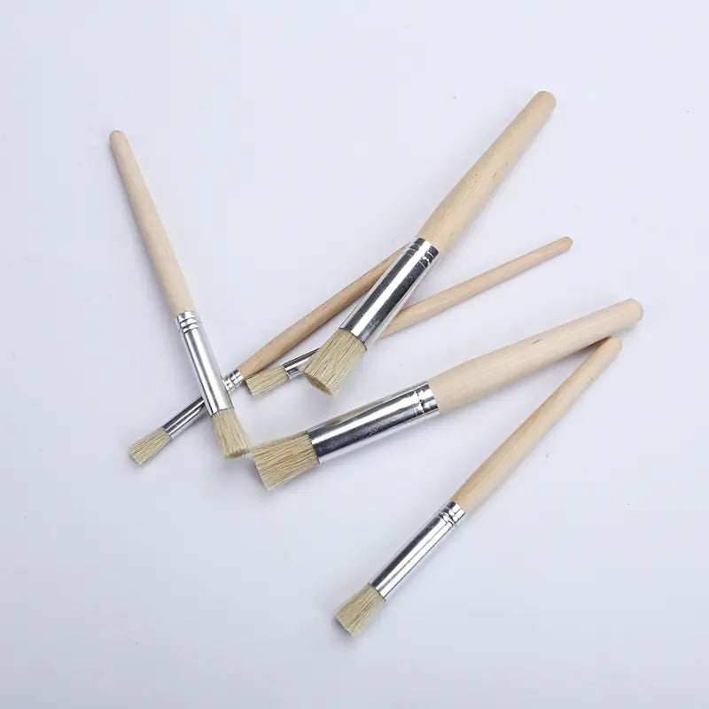 6-Piece Acrylic Oil Brush Set for Drawing and Art