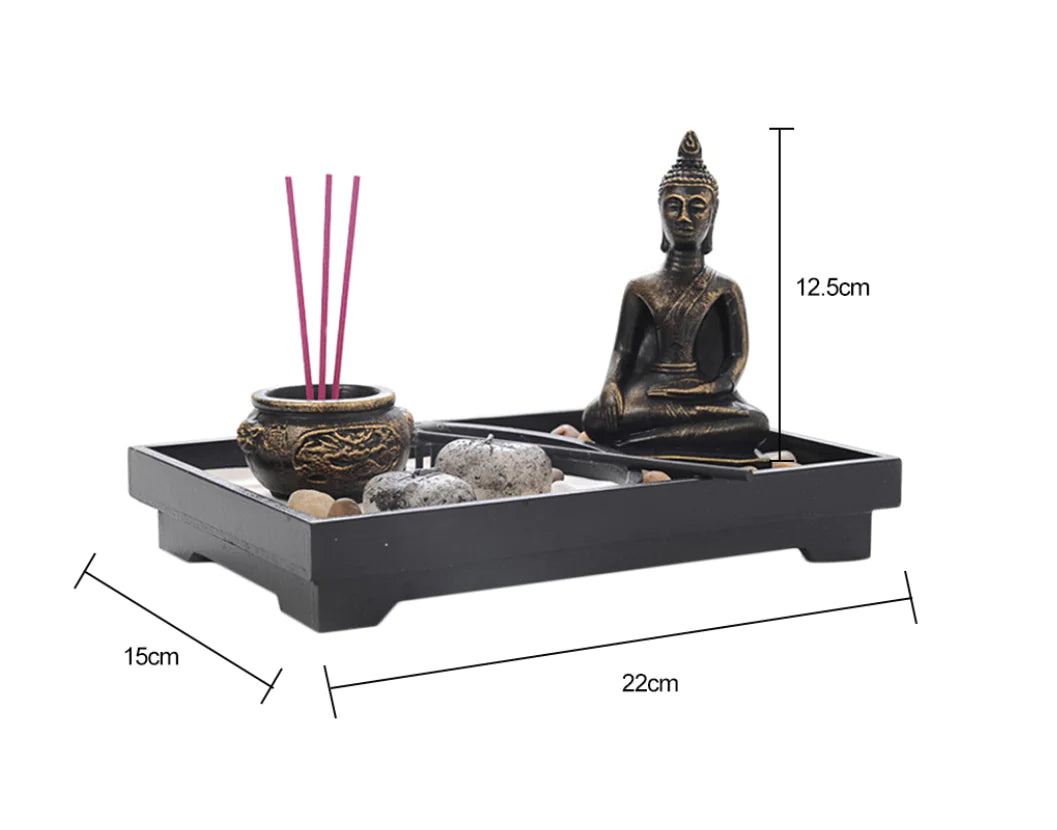Buddha Statue Decor - Iron Candlestick Craft Piece