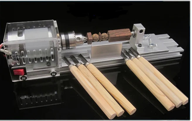Woodworking Lathe, Mini Lathe for Polishing & Cutting