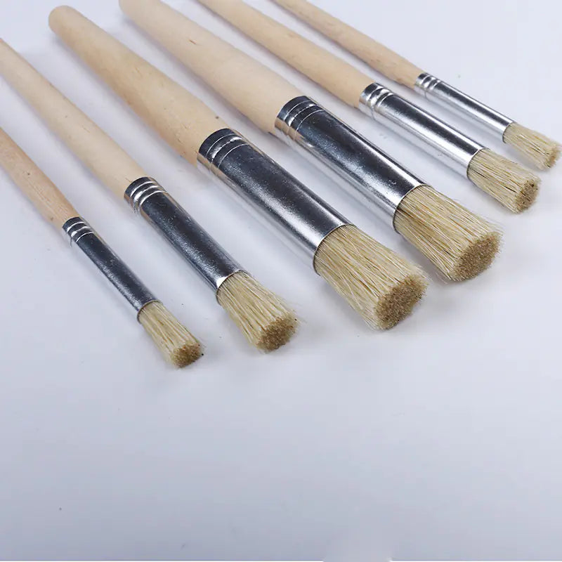 6-Piece Acrylic Oil Brush Set for Drawing and Art