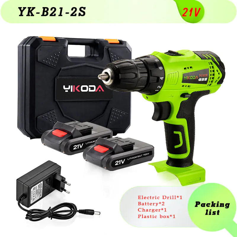 High-Power Cordless Lithium Electric Drill Driver