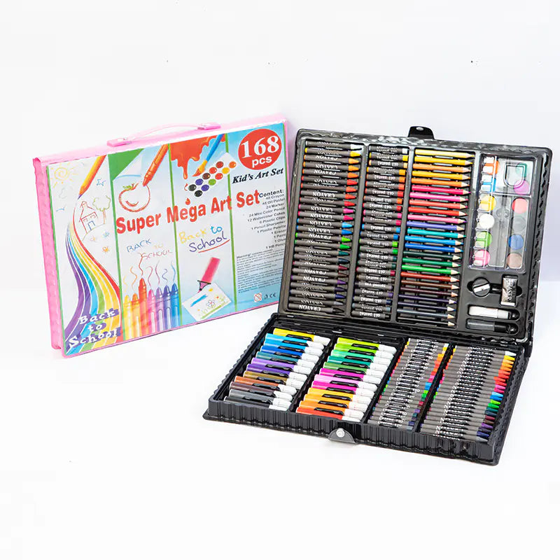 168PC Watercolor Pen Art Set for Kids and Artists