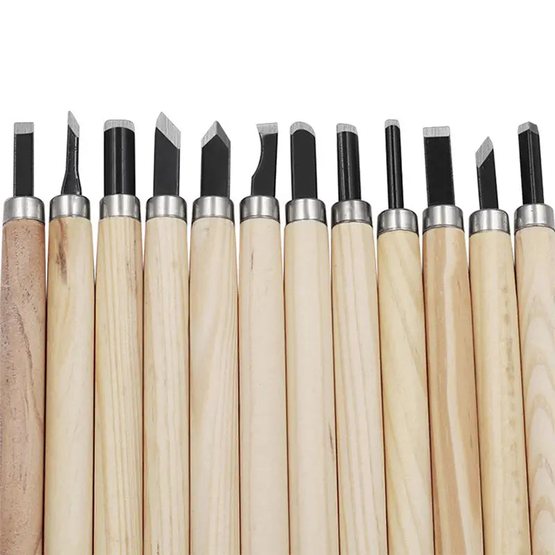 12pcs Carving Tools for DIY Woodworking and Stamping