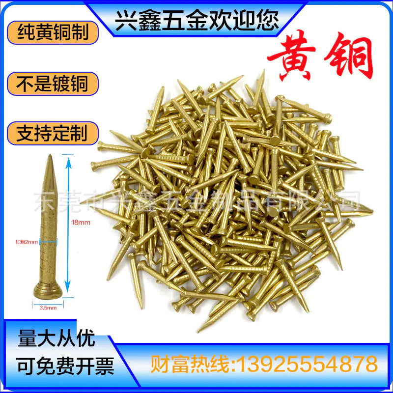Round Head Brass Nails for Woodworking and Art
