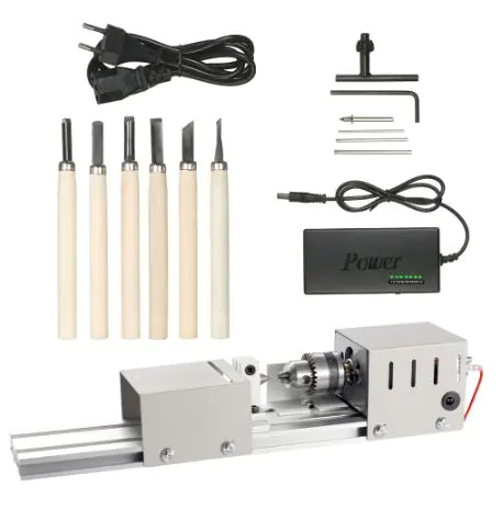 Woodworking Lathe, Mini Lathe for Polishing & Cutting