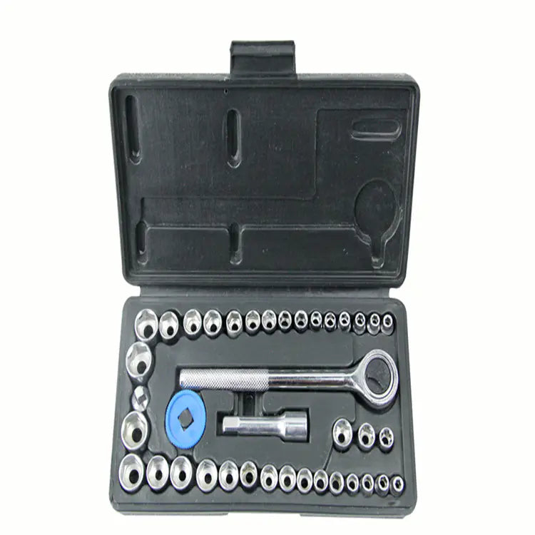 40-Piece Socket Set with Tools for Automotive Repair