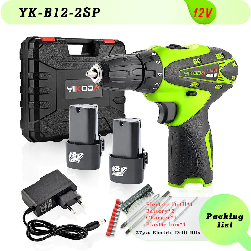 High-Power Cordless Lithium Electric Drill Driver