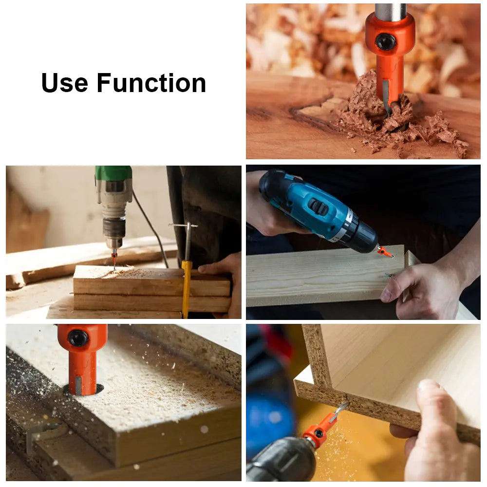 Woodworking Step Drill and Countersink Drill Set