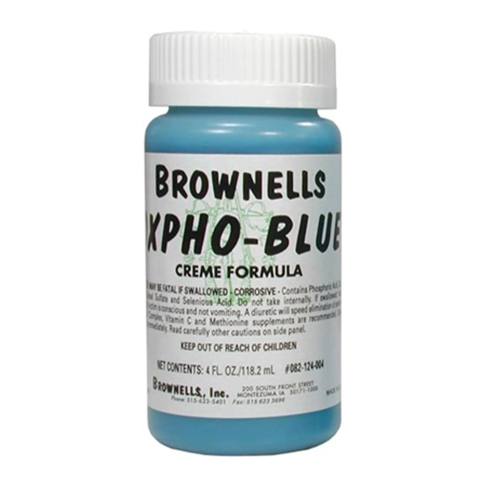 Brownells Oxpho-Blue Creme Gun Blue Cold Bluing Solution Gunsmithing Tools Maintenance Cleaning Supplies Professional Grade 4 oz. (118.2 mL)