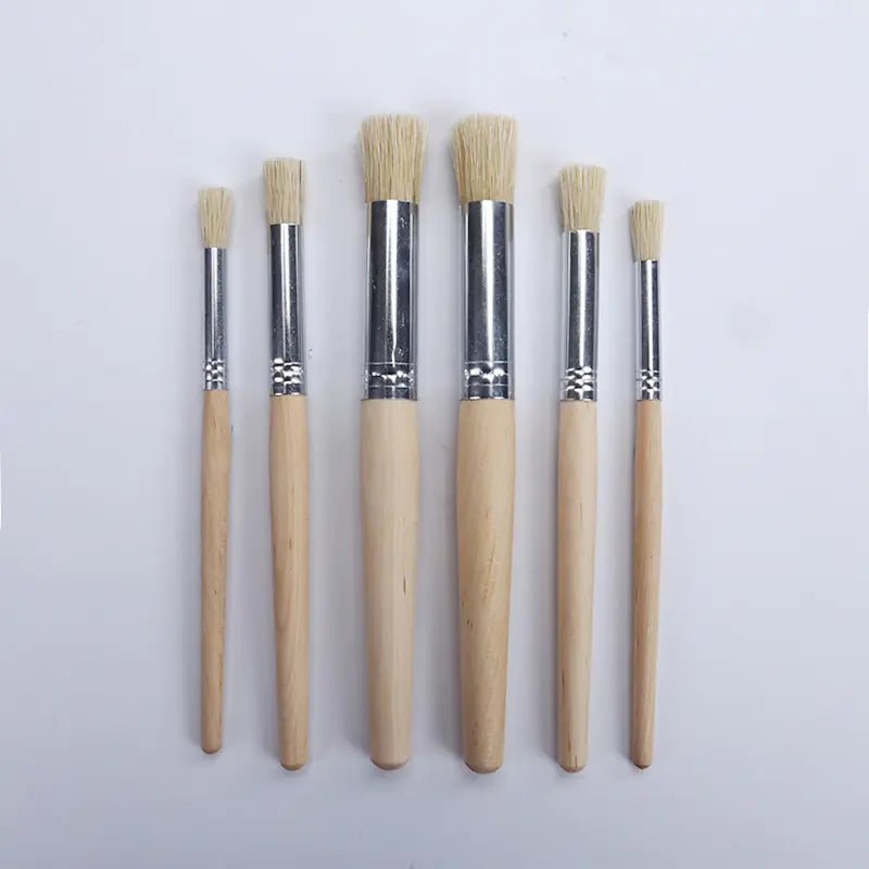 6-Piece Acrylic Oil Brush Set for Drawing and Art