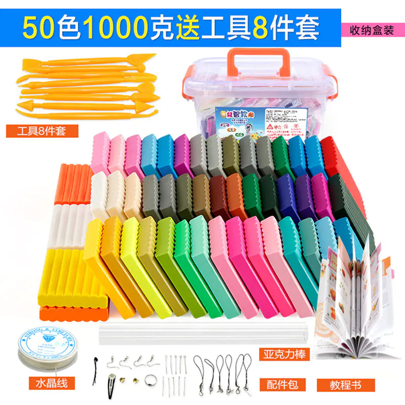 Polymer Clay Kit with Molds and Tools (Wholesale)