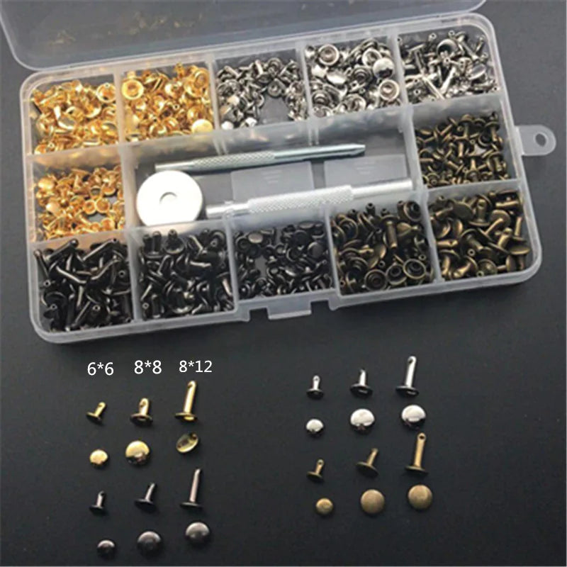 360 Sets of 6mm/8mm Double-Sided Rivets with Tools