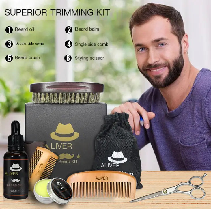 Beard Comb, Beard Balm, Grooming Tools Set